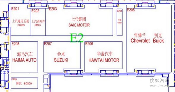 2014北京车展展位图