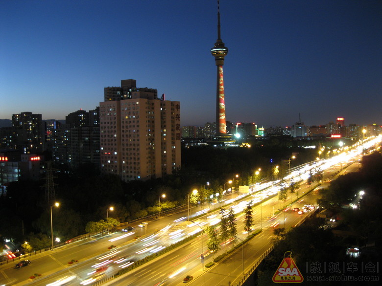 【美丽的北京】窗外的夜色--西三环路中央电视