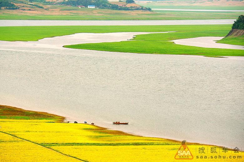 自驾再游绿江村,只为江中油菜花那一抹黄_自驾
