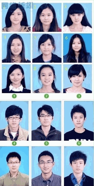 男女审美差异吓死人!武汉大学男、女生证件照_
