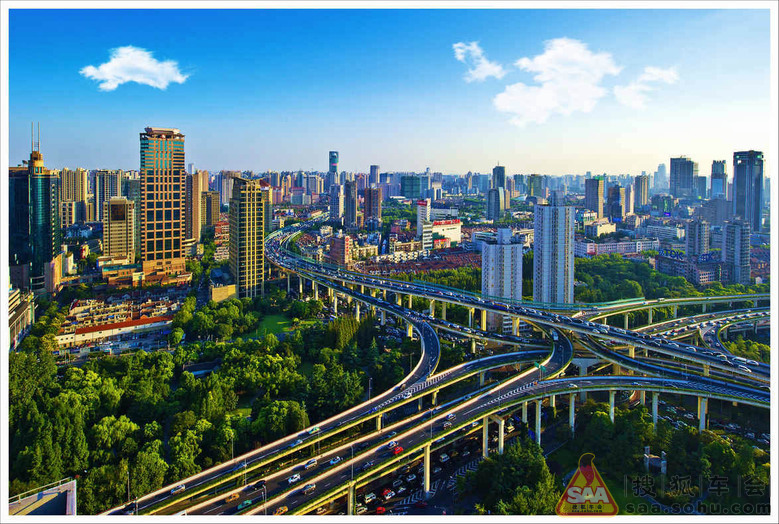 延安路南北高架立交桥的流光_狐拍社(上海)_搜狐车友会