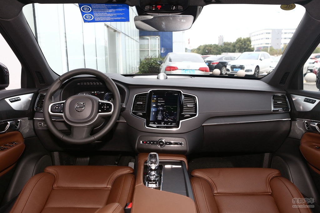 【 沃尔沃xc90混动高清图片】_黑色/棕色_内饰_搜狐汽车网