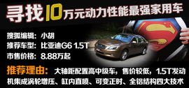   同级最强 10万元动力性能最强家用车