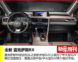   新车周刊:全新RX/大众辉腾等本周重磅车