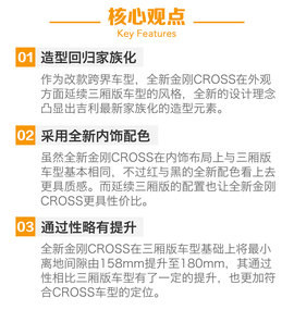   更多一种选择 静态体验吉利全新金刚CROSS