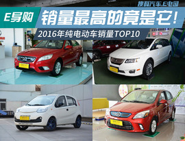   2016年纯电动车销量TOP10