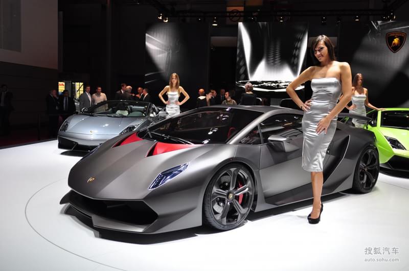 兰博基尼sestoelemento概念车巴黎车展实拍